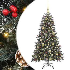 vidaXL Mākslīgā Ziemassvētku eglīte su 150 LED ar statīvu Zaļa 120 cm