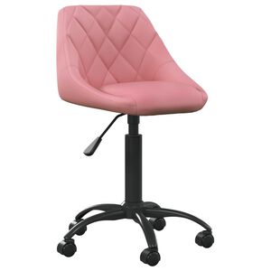 vidaXL biroja krēsls, rozā samts