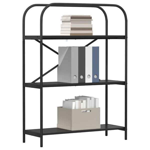vidaXL Grāmatu plaukts Melns ozolkoks 80 x 30 x 109 cm