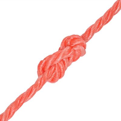 vidaXL vīta virve, polipropilēns, 14 mm, 100 m, oranža