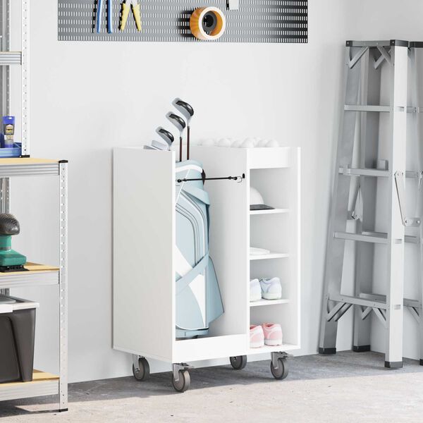 vidaXL Golfu skapis ar riteni Vienkrāsains Balts 65 x 45 x 98 cm