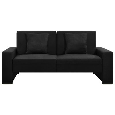vidaXL izvelkams dīvāns, melns audums