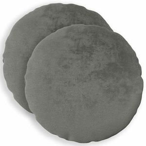vidaXL Spilvenu pārvalks 2 gab. HEERLEN Tum&scaron;i pelēka Diam. 40 cm