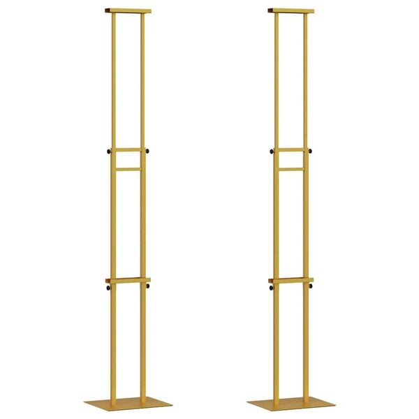vidaXL Izstāžu stendi 2 pcs Zelts 30 x 24 x 208 cm Dzelzs