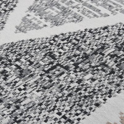 vidaXL paklājs, pelēks ar melnu, 80x150 cm, kokvilna