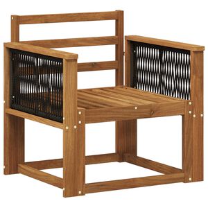 vidaXL Āra vidējā dīvāns Cietā akācijas koks Dabiska