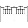 vidaXL gultas galvgalis, metāls, melns, 180 cm