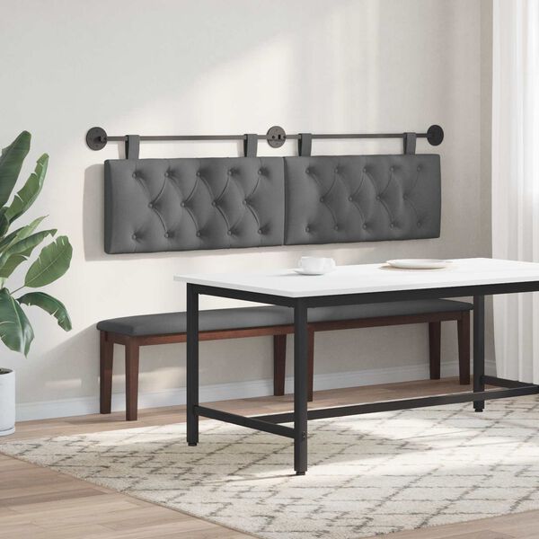 vidaXL Karājo&scaron;s galvgalis Tum&scaron;i pelēks 170 x 55 x 7 cm audums