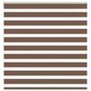 vidaXL zebras žalūzijas, brūnas, 140x100 cm, audums, platums 135,9 cm, poliesters