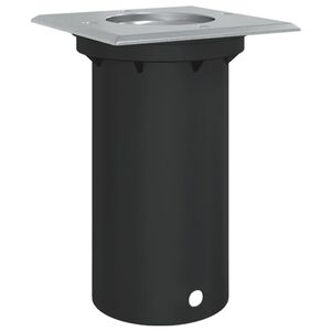 vidaXL āra zemes lampa kvadrātveida melna 10,5x10,5cm liets alumīnijs