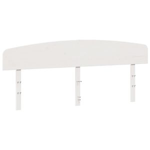 vidaXL galvgalis, 200 cm, balts, priedes masīvkoks