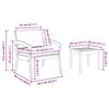vidaXL Bistro komplekts 3 pcs Brūna 59,5 x 70,5 x 72,5 cm Poliesters
