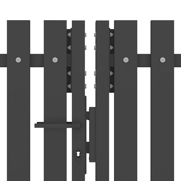 vidaXL dārza žoga vārti, tērauds, 400x175 cm, antracīta krāsā