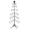 vidaXL Ziemassvētku eglīte, metāls, koka pamatne, melna, 180 cm