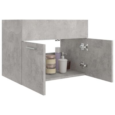 vidaXL izlietnes skapītis, betona pelēks, 60x38,5x46 cm, skaidu plātne