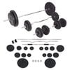 vidaXL svaru stieņu un hanteļu komplekts, 90 kg