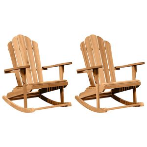 vidaXL Adirondack &scaron;ūpuļkrēsls 2 gab. Brūna Masīvs tīkkoks