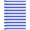 vidaXL balkona aizslietnis, 120x600 cm, zils un balts HDPE