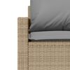 vidaXL 4-daļīgs dārza dīvāna komplekts, matrači, bē&scaron;a PE rotangpalma