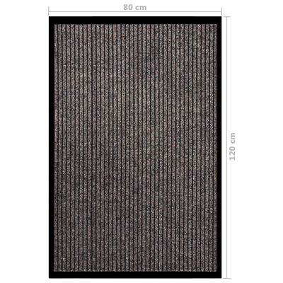 vidaXL durvju paklājs, svītrains, bēšs, 80x120 cm
