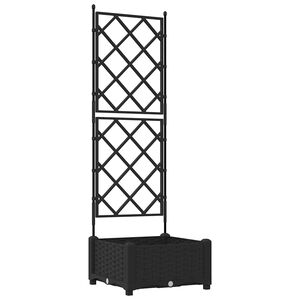 vidaXL Dārza stādītājs Melns 40 x 40 x 125,5 cm PP