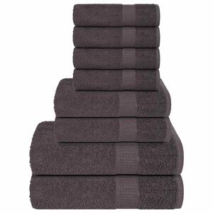 vidaXL 8-daļīgs dvieļu komplekts FROGN, antracīta krāsā, 360 g/m&sup2;