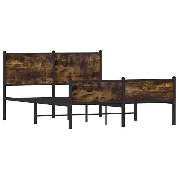 vidaXL gultas rāmis bez matrača, ozola krāsa, 137x190 cm