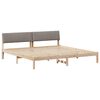 vidaXL Gultas rāmis Braun un taupe 200 x 200 cm Priedes masīvkoks