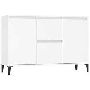 vidaXL kumode, balta, 102x35x70 cm, inženierijas koks