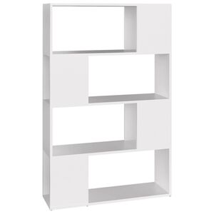 vidaXL grāmatu plaukts, balts, 80x24x124,5 cm, inženierijas koks