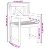vidaXL Dārza krēsls 8 pcs 56 x 56 x 90 cm Cietā akācijas koks