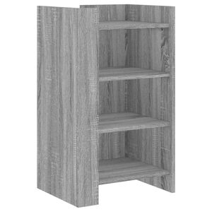 vidaXL kumode, pelēka ozolkoka, 45x35x75 cm, inženierijas koks