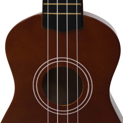 vidaXL soprāna bērnu ukulele ar somu, dabīga krāsa, 21"