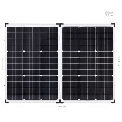 vidaXL salokāms saules panelis, pārnēsājams, 120 W, 12 V