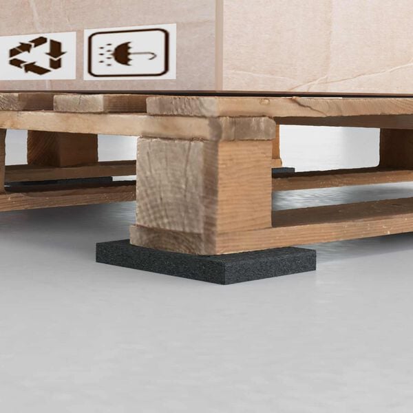 vidaXL Gumijas spilventiņ&scaron; Melna Gumija