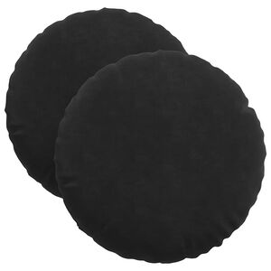 vidaXL Sēdvietas spilventiņi 2 pcs Melna &Oslash; 40 x 13 cm Samts