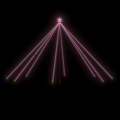 vidaXL Ziemassvētku koka gaismiņas, 800 LED, 5 m, daudzkrāsainas