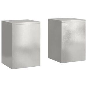 vidaXL Augu statīvs 2 pcs Sudraba 24 x 24 x 35 cm Nerūsējo&scaron;s tērauds