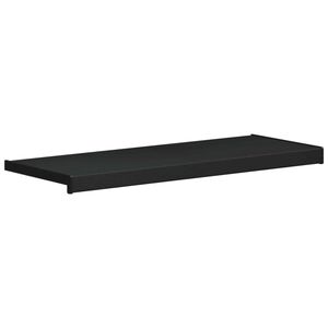 vidaXL Logu palodze Melna ar koka tekstūru 80 x 30 x 4,5 cm PVC