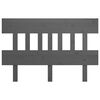 vidaXL gultas galvgalis, pelēks, 138,5x3x81 cm, priedes masīvkoks