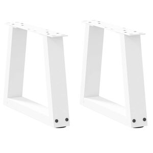 vidaXL kafijas galdiņa kājas, 2 gab., V-veida, baltas, 30x(30-31,3) cm, tērauds