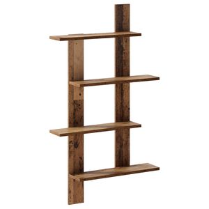 vidaXL Sienas plaukts Vecs koks 61 x 13,5 x 105 cm Inženierijas koks