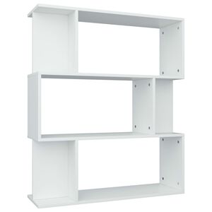 vidaXL grāmatu plaukts, 80x24x96 cm, balts, inženierijas koks