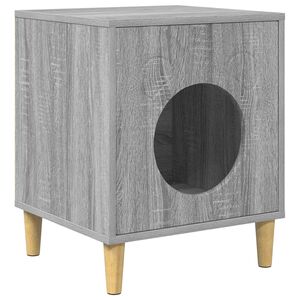vidaXL Kaķu māja Pelēks Sonoma 42,5 x 40 x 53 cm Inženierijas koks