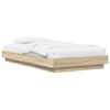 vidaXL Grīdas gultas rāmis Sonomas ozols 80 x 210 cm Inženierijas koks