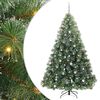 vidaXL Mākslīgā Ziemassvētku eglīte su 300 LED Zaļa 240 cm PE un PVC