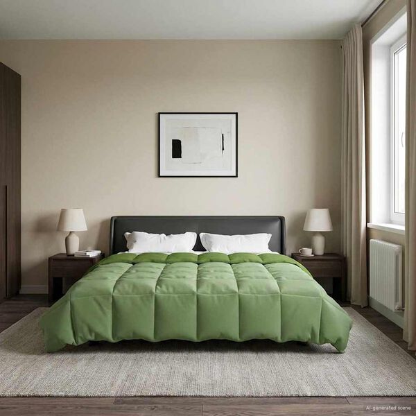 vidaXL Vasaras segas Tiltiņ&scaron; Zaļa 200 x 240 cm Mikro&scaron;ķiedra