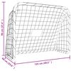 vidaXL futbola vārti ar tīklu, balti, 125x96x60cm, tērauds, poliesters