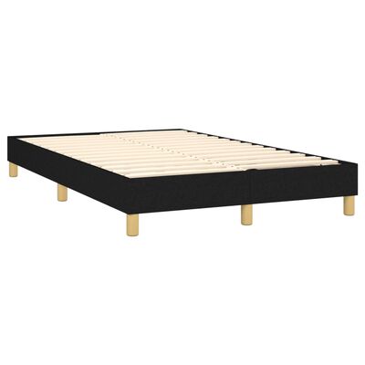 vidaXL atsperu gultas rāmis ar matraci, melna audums, 120x200 cm