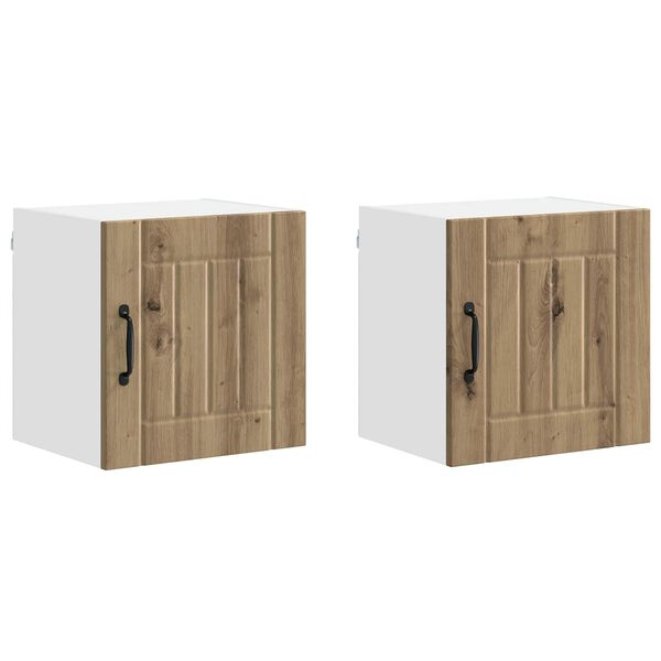 vidaXL Virtuves Skapis 2 pcs Artisānā ozols 40 x 31 x 40 cm